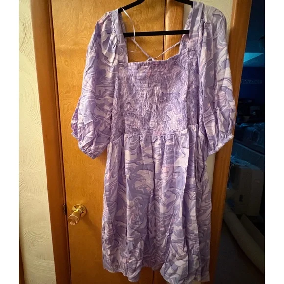 Ava & Viv Pink and Purple Marble Dress - Picture 2 of 2